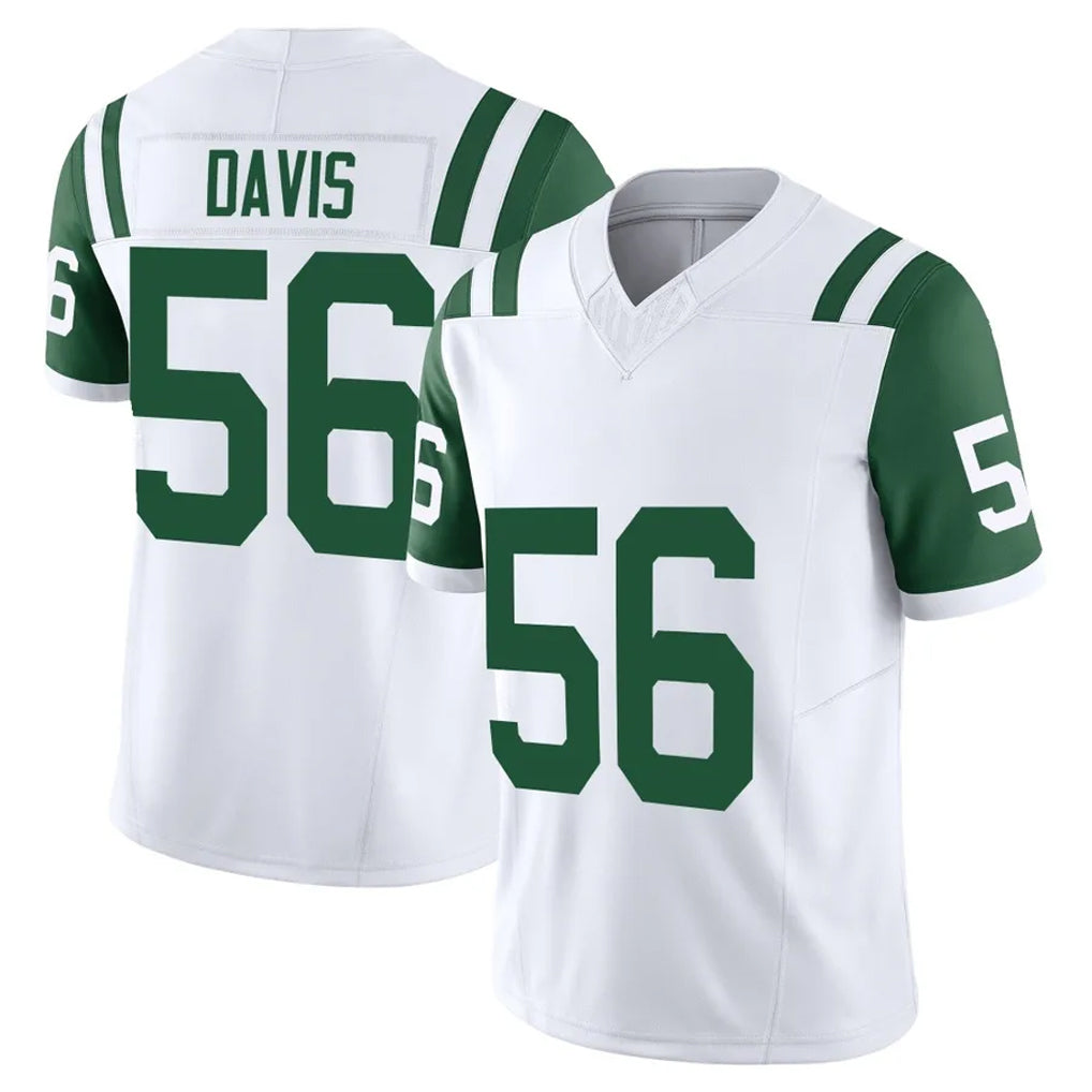 Punc NY.Jets #56 Demario Davis Player White Limited Classic Vapor F.U.S.E. Home Game Stitched Jerseys