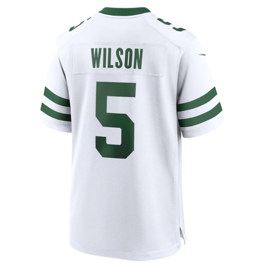 Punc NY.Jets #5 Garrett Wilson Legacy White Game Jersey Stitched American Stitched Jerseys