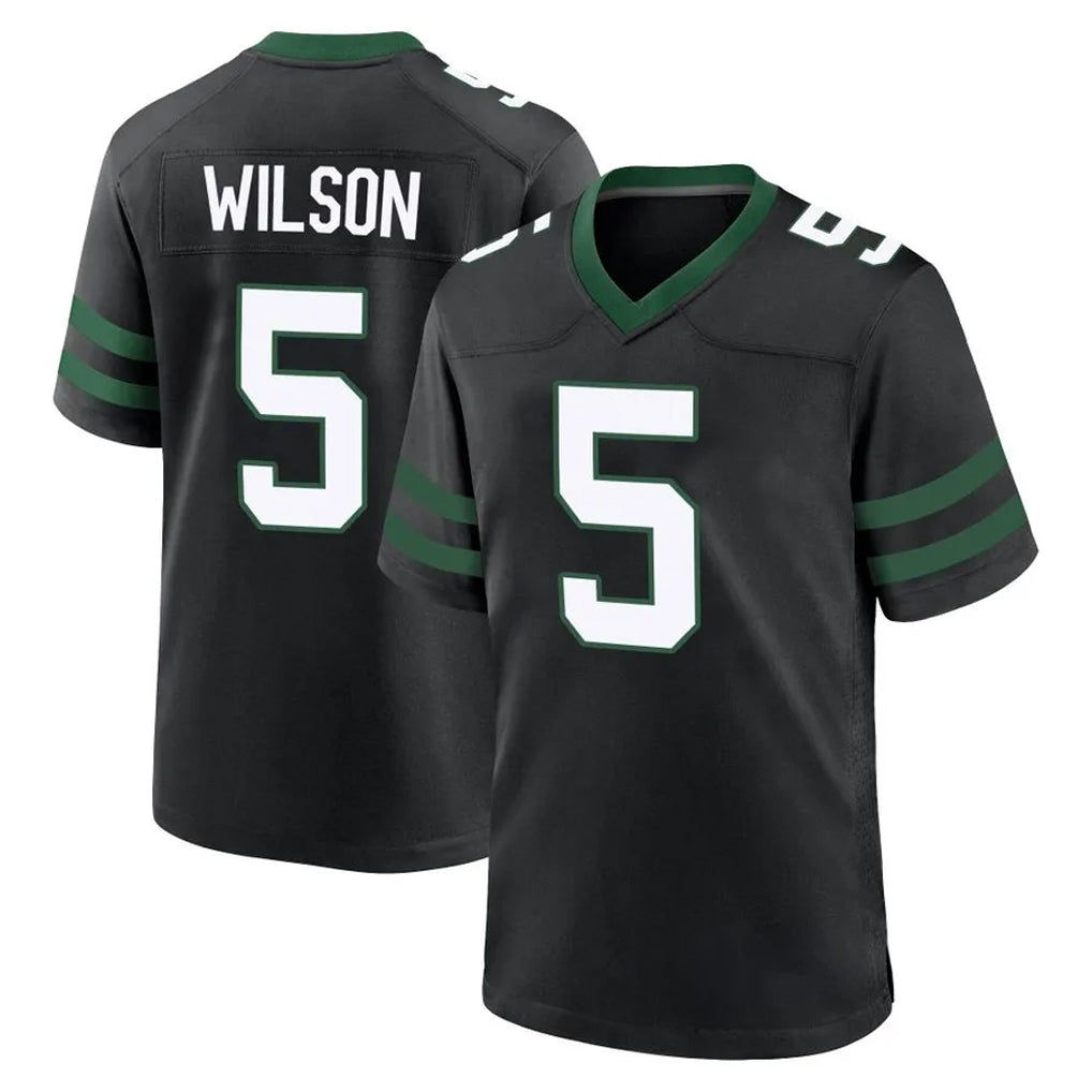 Punc NY.Jets #5 Garrett Wilson Player Black Legacy Home Game Stitched Jerseys