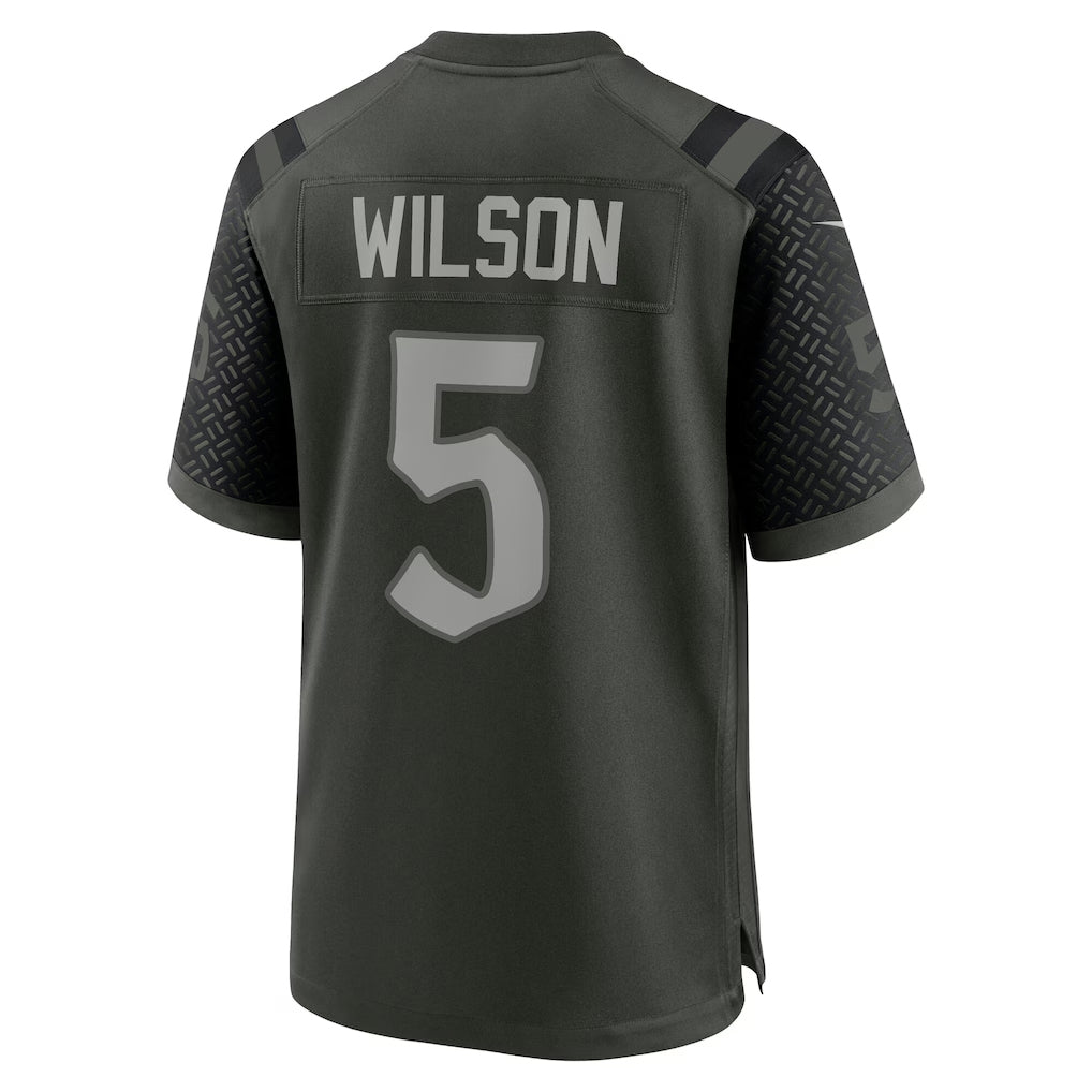 Punc NY.Jets #5 Garrett Wilson Player Gotham Green Rivalries Collection Game Stitched Jerseys