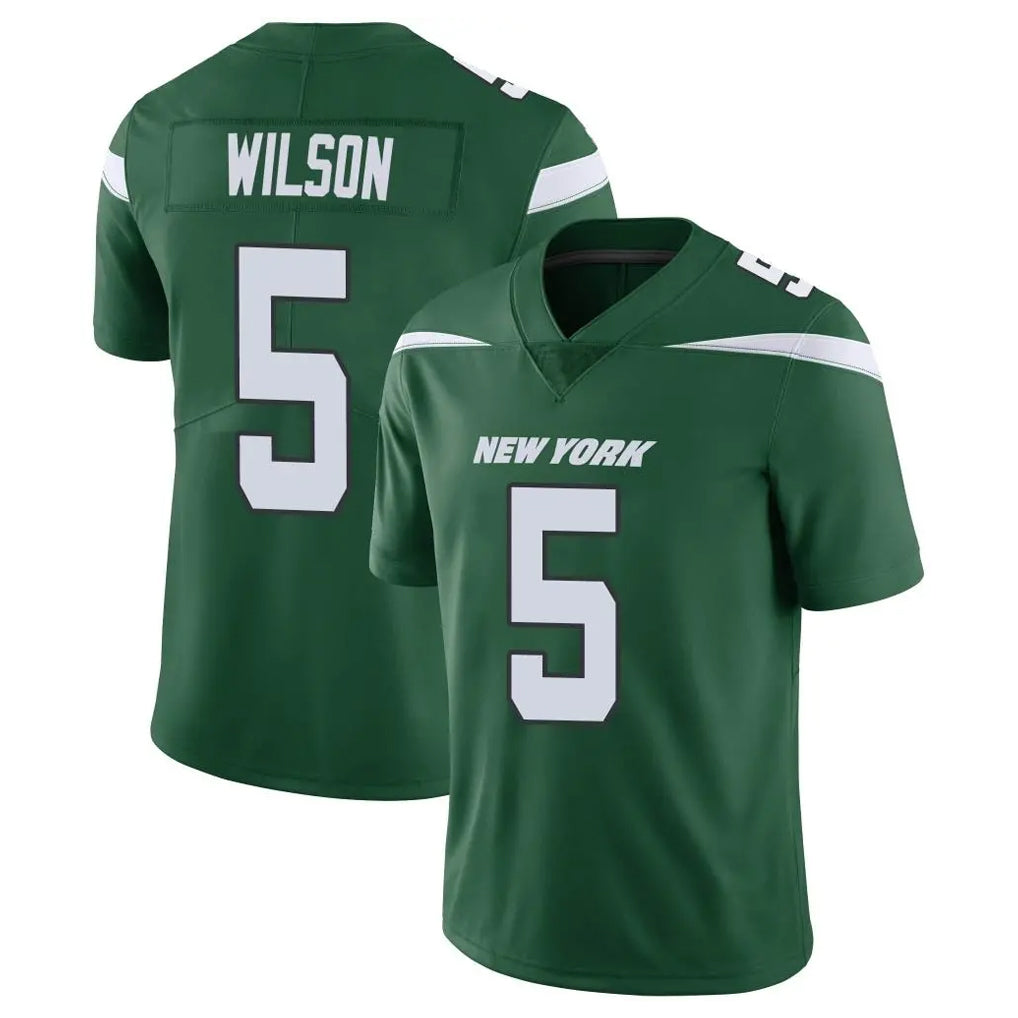 Punc NY.Jets #5 Garrett Wilson Player Green Limited Vapor Home Game Stitched Jerseys