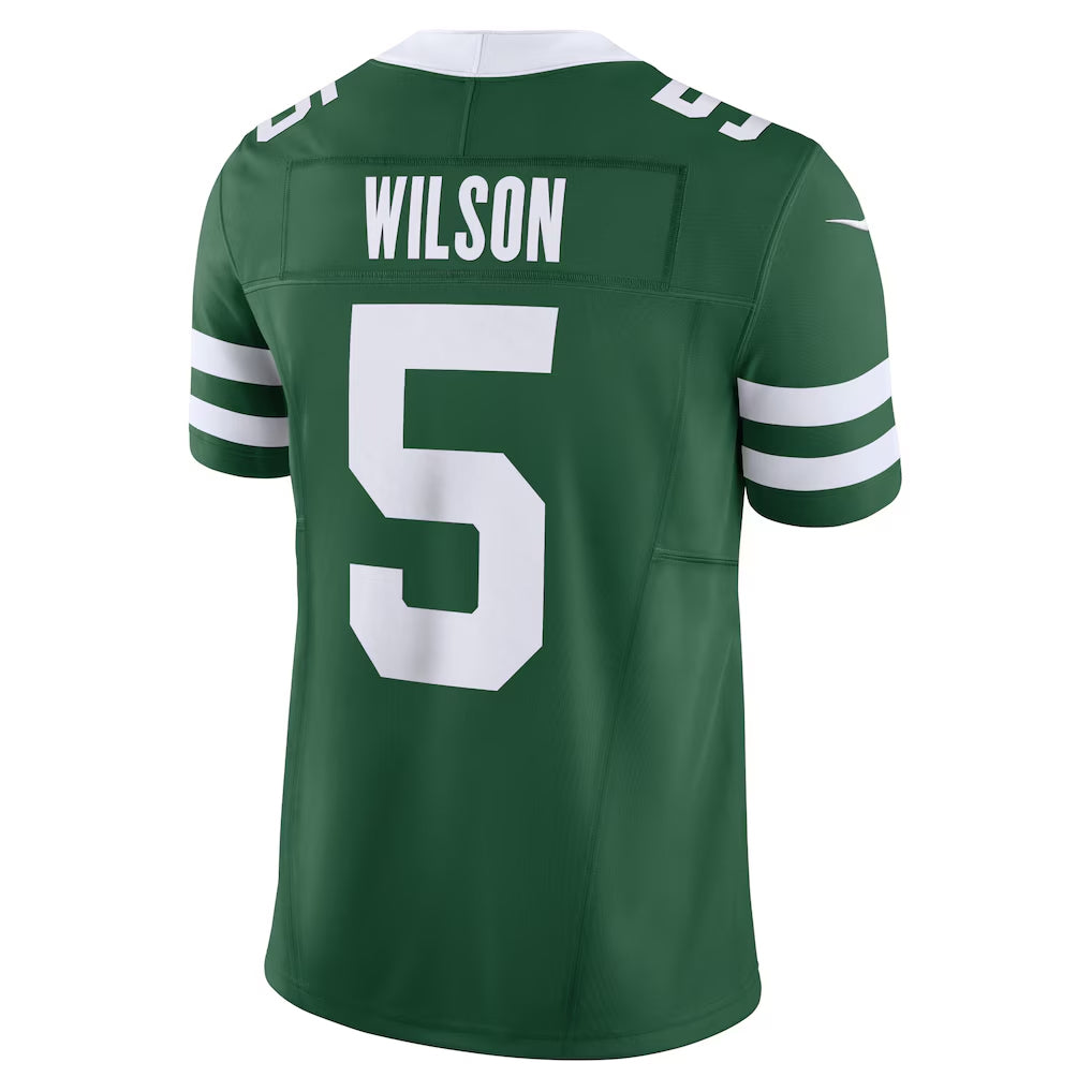 Punc NY.Jets #5 Garrett Wilson Player Legacy Green Vapor F.U.S.E. Limited Stitched Jerseys