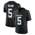 Punc NY.Jets #5 Garrett Wilson Player Stealth Black Limited Vapor Home Game Stitched Jerseys