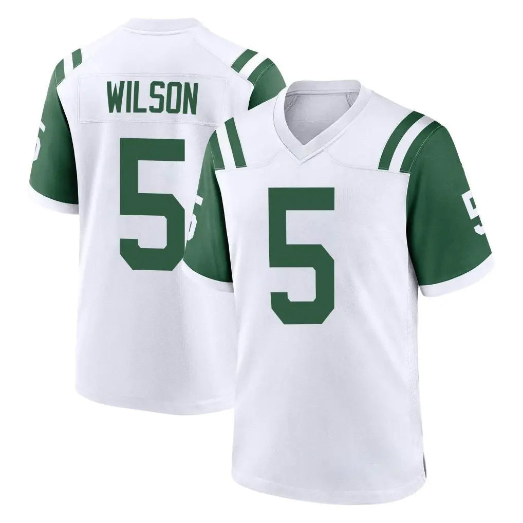 Punc NY.Jets #5 Garrett Wilson Player White Classic Home Game Stitched Jerseys