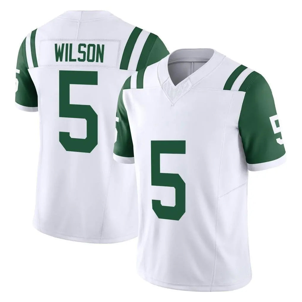 Punc NY.Jets #5 Garrett Wilson Player White Limited Classic Vapor F.U.S.E. Home Game Stitched Jerseys