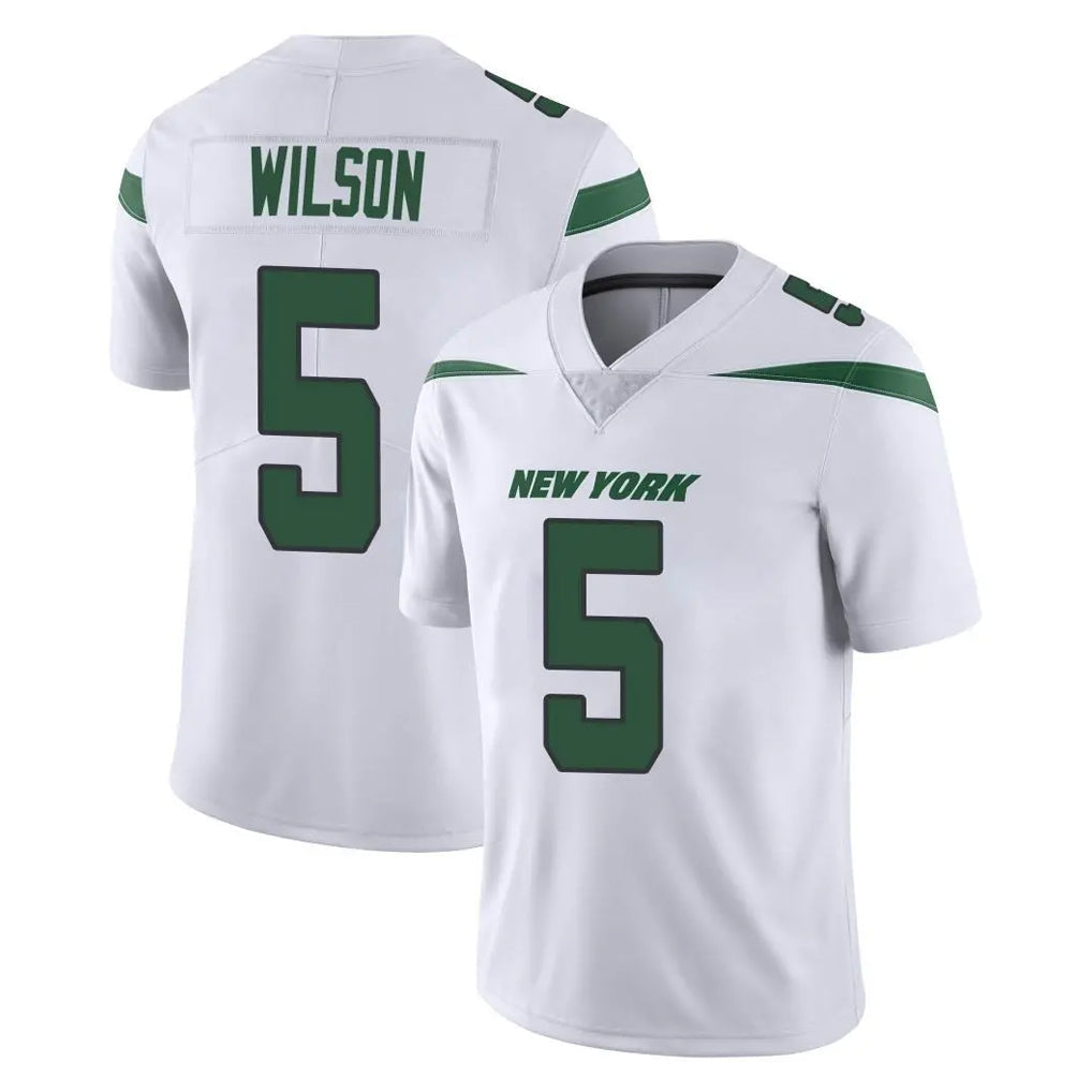Punc NY.Jets #5 Garrett Wilson Player White Spotlight Limited Vapor Home Game Stitched Jerseys
