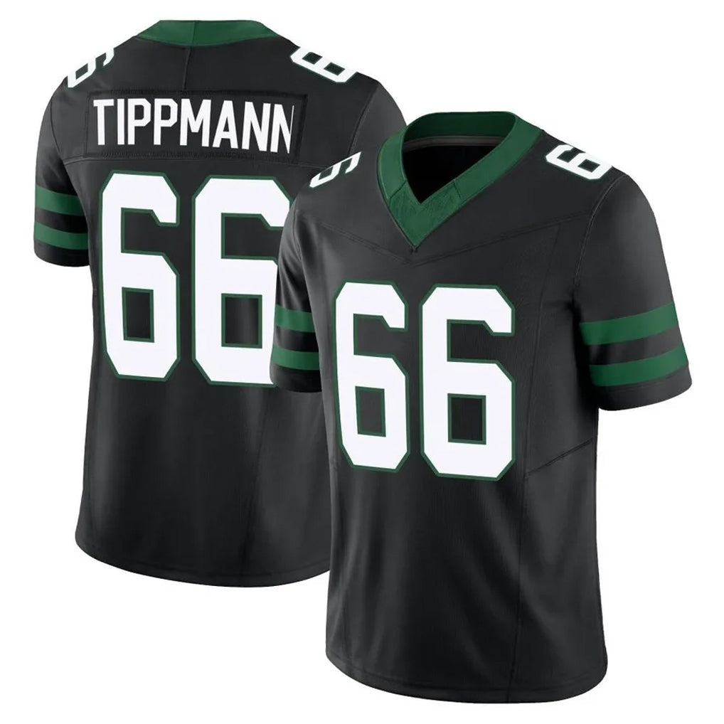 Punc NY.Jets #66 Joe Tippmann Player Black Limited Legacy Vapor F.U.S.E. Home Game Stitched Jerseys