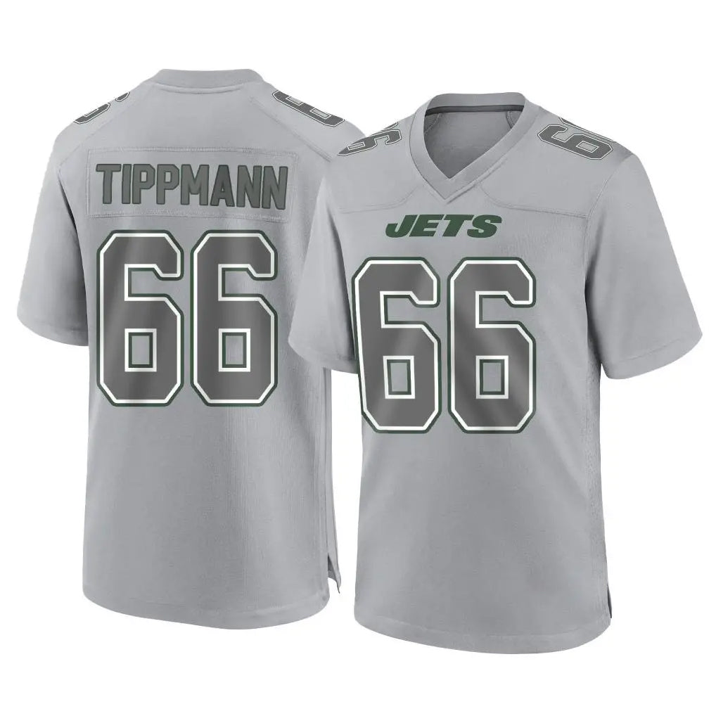 Punc NY.Jets #66 Joe Tippmann Player Gray Limited Atmosphere Fashion Home Game Stitched Jerseys