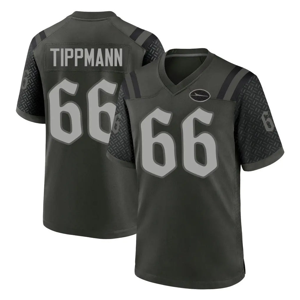 Punc NY.Jets #66 Joe Tippmann Player Green 2025 Rivalries Collection Home Game Stitched Jerseys