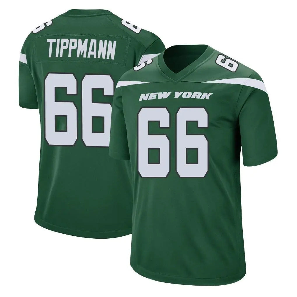 Punc NY.Jets #66 Joe Tippmann Player Green Home Game Stitched Jerseys