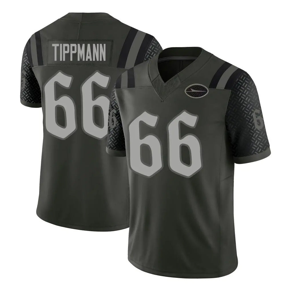 Punc NY.Jets #66 Joe Tippmann Player Green Limited 2025 Rivalries Collection Home Game Stitched Jerseys