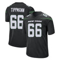 Punc NY.Jets #66 Joe Tippmann Player Stealth Black Home Game Stitched Jerseys
