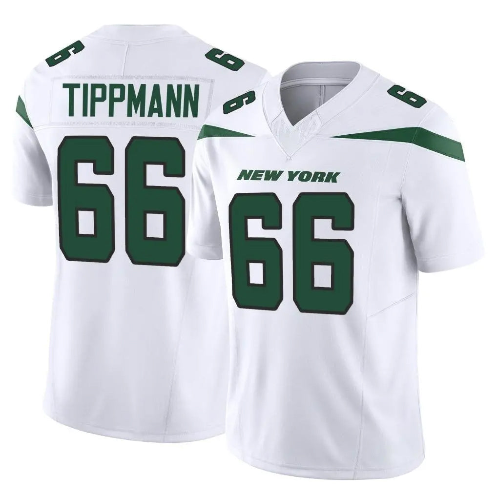 Punc NY.Jets #66 Joe Tippmann Player White Limited Vapor F.U.S.E. Home Game Stitched Jerseys