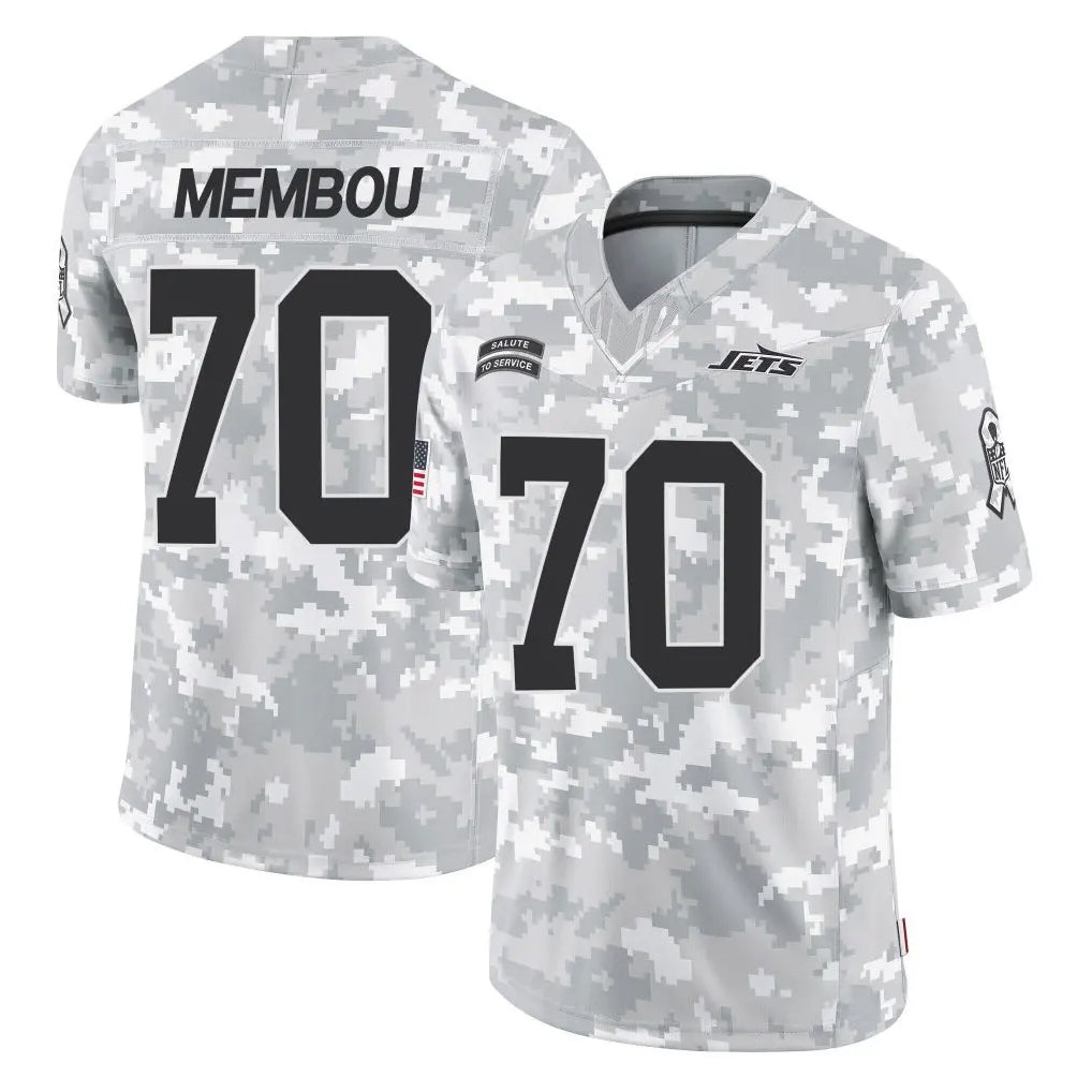 Punc NY.Jets #70 Armand Membou Player Arctic Camo Salute to Service Limited Game Stitched Jerseys