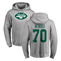 Punc NY.Jets #70 Armand Membou Player Gray LOGO Pullover Hoodies Limited Game Stitched Jerseys