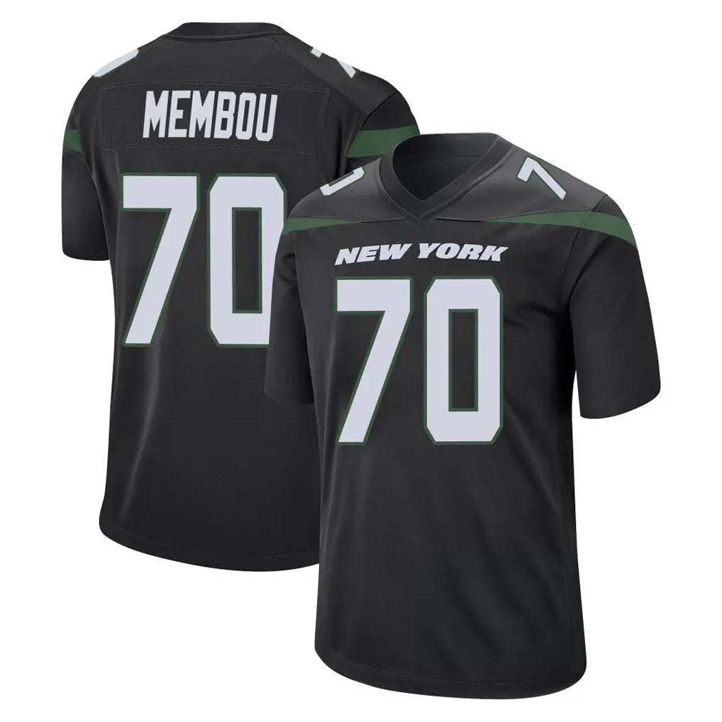 Punc NY.Jets #70 Armand Membou Player Stealth Black Home Game Stitched Jerseys