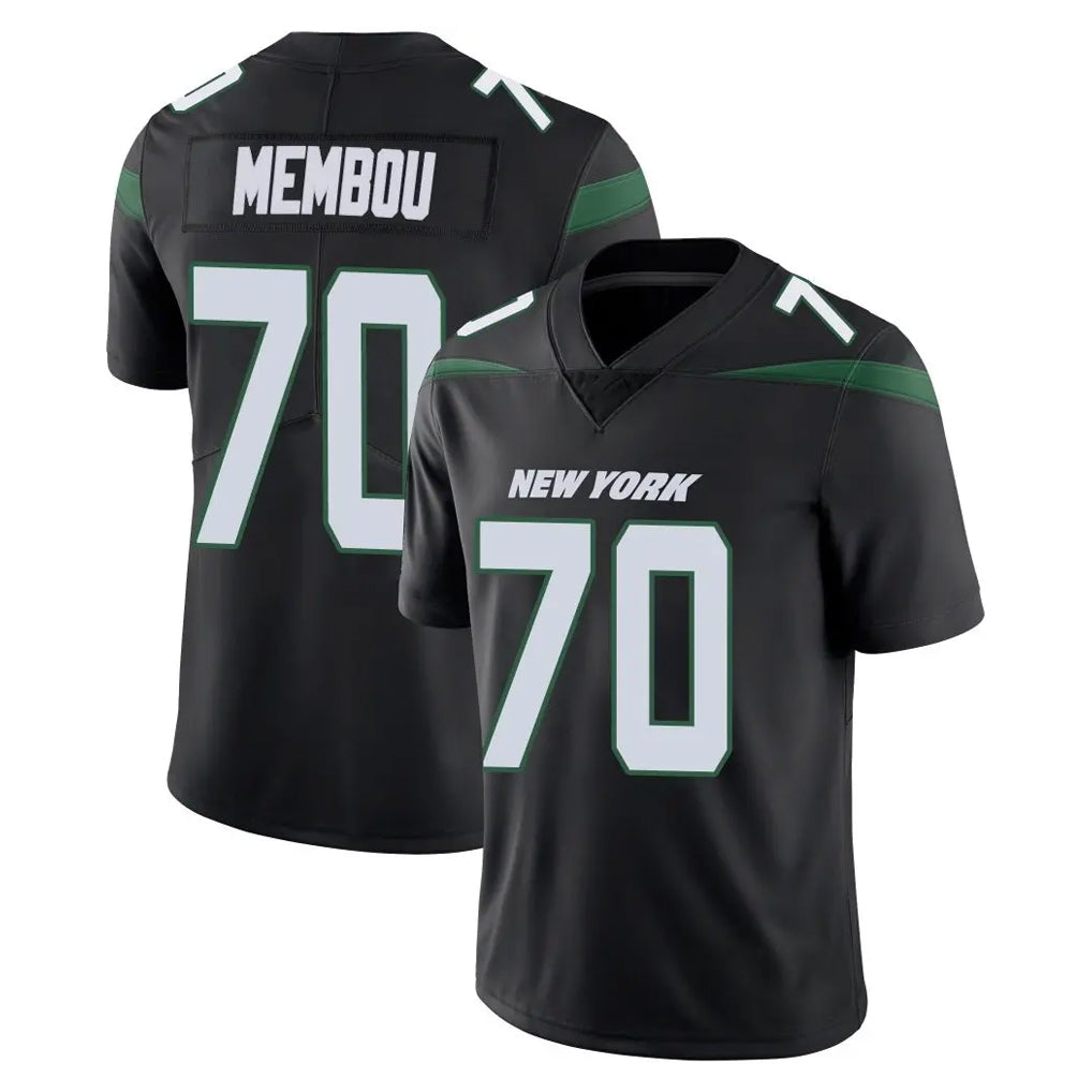 Punc NY.Jets #70 Armand Membou Player Stealth Black Limited Vapor Home Game Stitched Jerseys