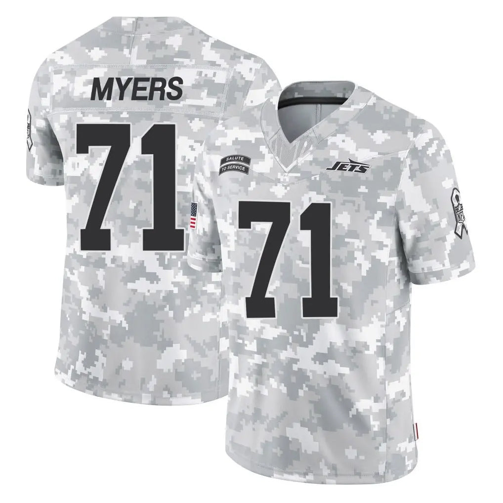 Punc NY.Jets #71 Josh Myers Player Arctic Camo Salute to Service Limited Game Stitched Jerseys