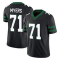 Punc NY.Jets #71 Josh Myers Player Black Limited Legacy Vapor F.U.S.E. Home Game Stitched Jerseys