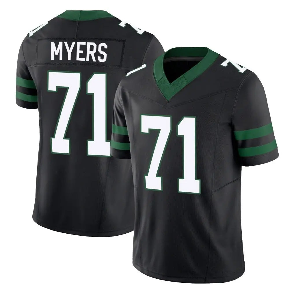 Punc NY.Jets #71 Josh Myers Player Black Limited Legacy Vapor F.U.S.E. Home Game Stitched Jerseys