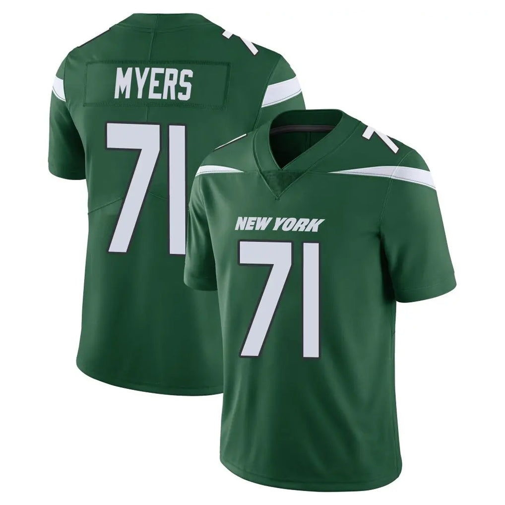 Punc NY.Jets #71 Josh Myers Player Green Limited Vapor Home Game Stitched Jerseys