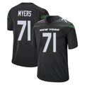 Punc NY.Jets #71 Josh Myers Player Stealth Black Home Game Stitched Jerseys