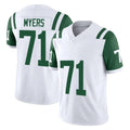 Punc NY.Jets #71 Josh Myers Player White Limited Classic Vapor F.U.S.E. Home Game Stitched Jerseys