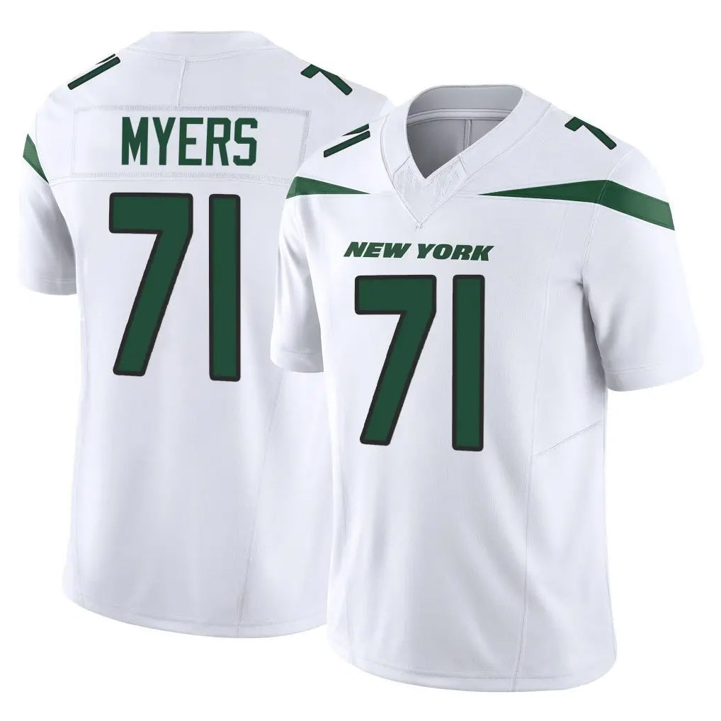 Punc NY.Jets #71 Josh Myers Player White Limited Vapor F.U.S.E. Home Game Stitched Jerseys