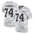 Punc NY.Jets #74 Olu Fashanu Player Arctic Camo Salute to Service Limited Game Stitched Jerseys