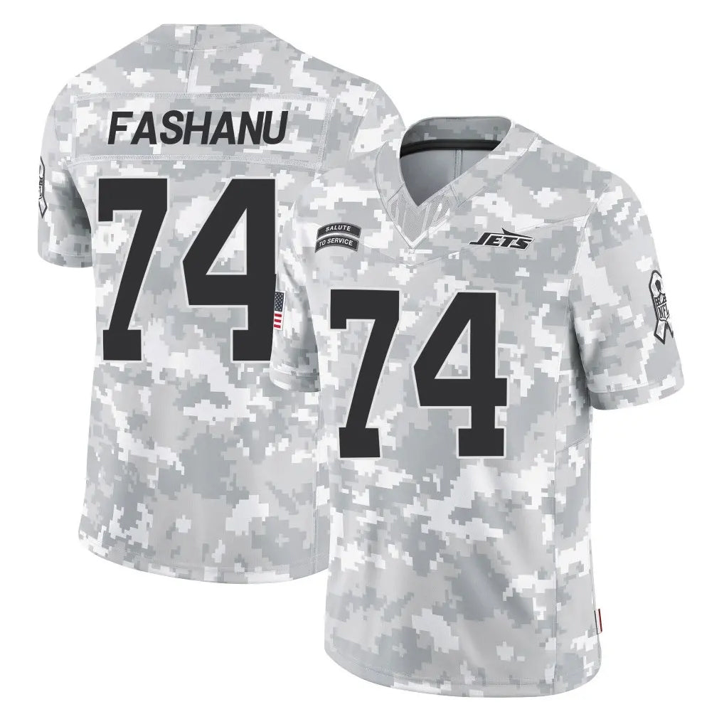 Punc NY.Jets #74 Olu Fashanu Player Arctic Camo Salute to Service Limited Game Stitched Jerseys