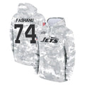 Punc NY.Jets #74 Olu Fashanu Player Arctic Camo Salute to Service Pullover Hoodies Limited Game Stitched Jerseys