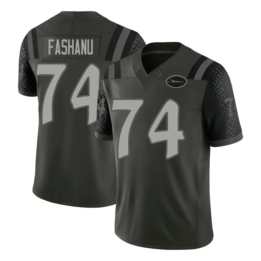 Punc NY.Jets #74 Olu Fashanu Player Green Limited 2025 Rivalries Collection Home Game Stitched Jerseys