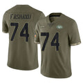 Punc NY.Jets #74 Olu Fashanu Player Olive Salute To Service Limited Stitched Jerseys