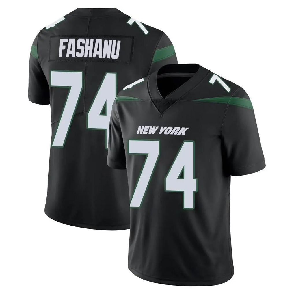 Punc NY.Jets #74 Olu Fashanu Player Stealth Black Limited Vapor Home Game Stitched Jerseys