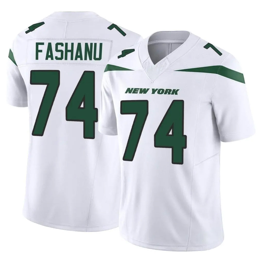 Punc NY.Jets #74 Olu Fashanu Player White Limited Vapor F.U.S.E. Home Game Stitched Jerseys