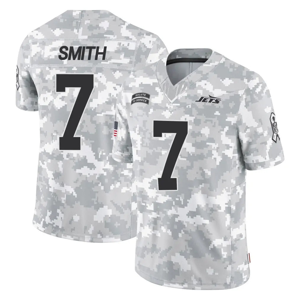 Punc NY.Jets #7 Geno Smith Player Arctic Camo Salute to Service Limited Game Stitched Jerseys