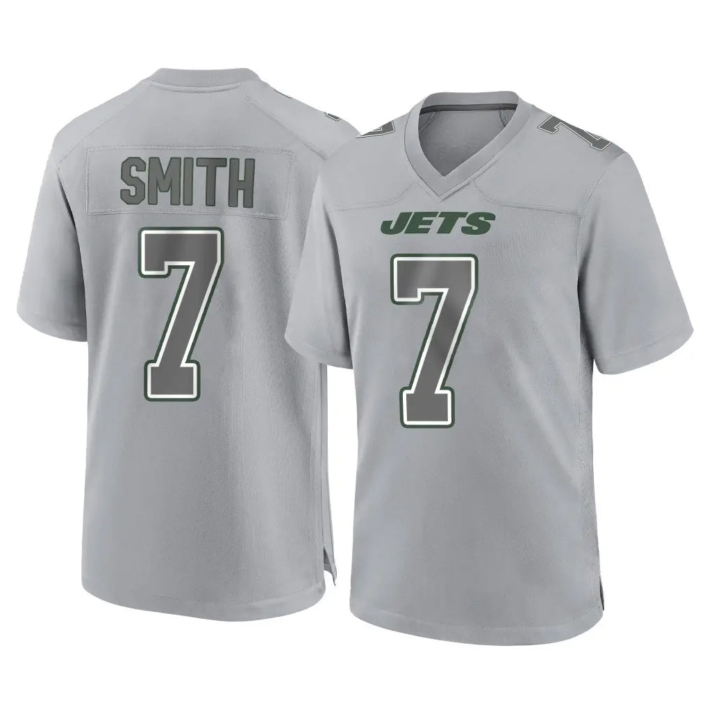 Punc NY.Jets #7 Geno Smith Player Gray Limited Atmosphere Fashion Home Game Stitched Jerseys