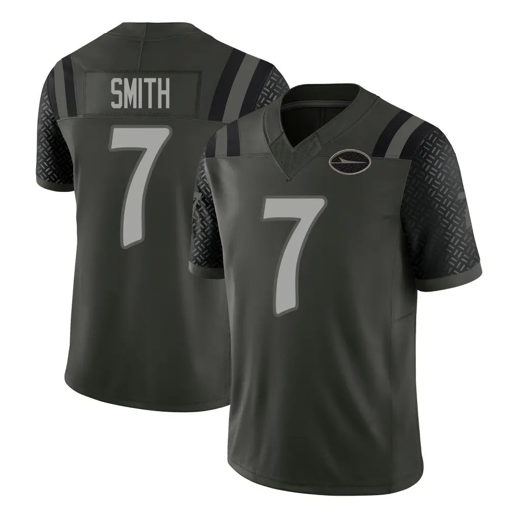 Punc NY.Jets #7 Geno Smith Player Green Limited 2025 Rivalries Collection Home Game Stitched Jerseys