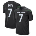 Punc NY.Jets #7 Geno Smith Player Stealth Black Home Game Stitched Jerseys