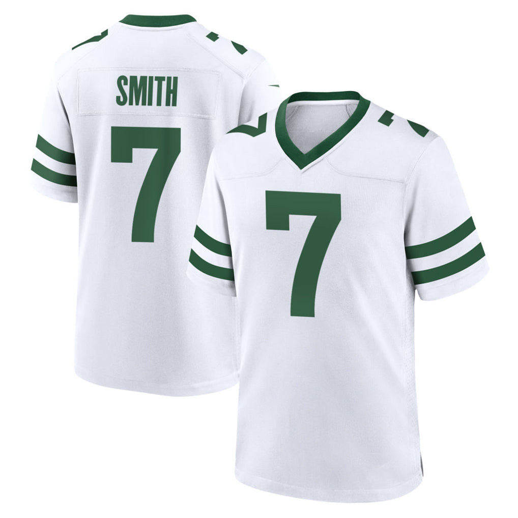 Punc NY.Jets #7 Geno Smith Player White Legacy Home Game Stitched Jerseys