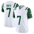 Punc NY.Jets #7 Geno Smith Player White Limited Classic Vapor F.U.S.E. Home Game Stitched Jerseys