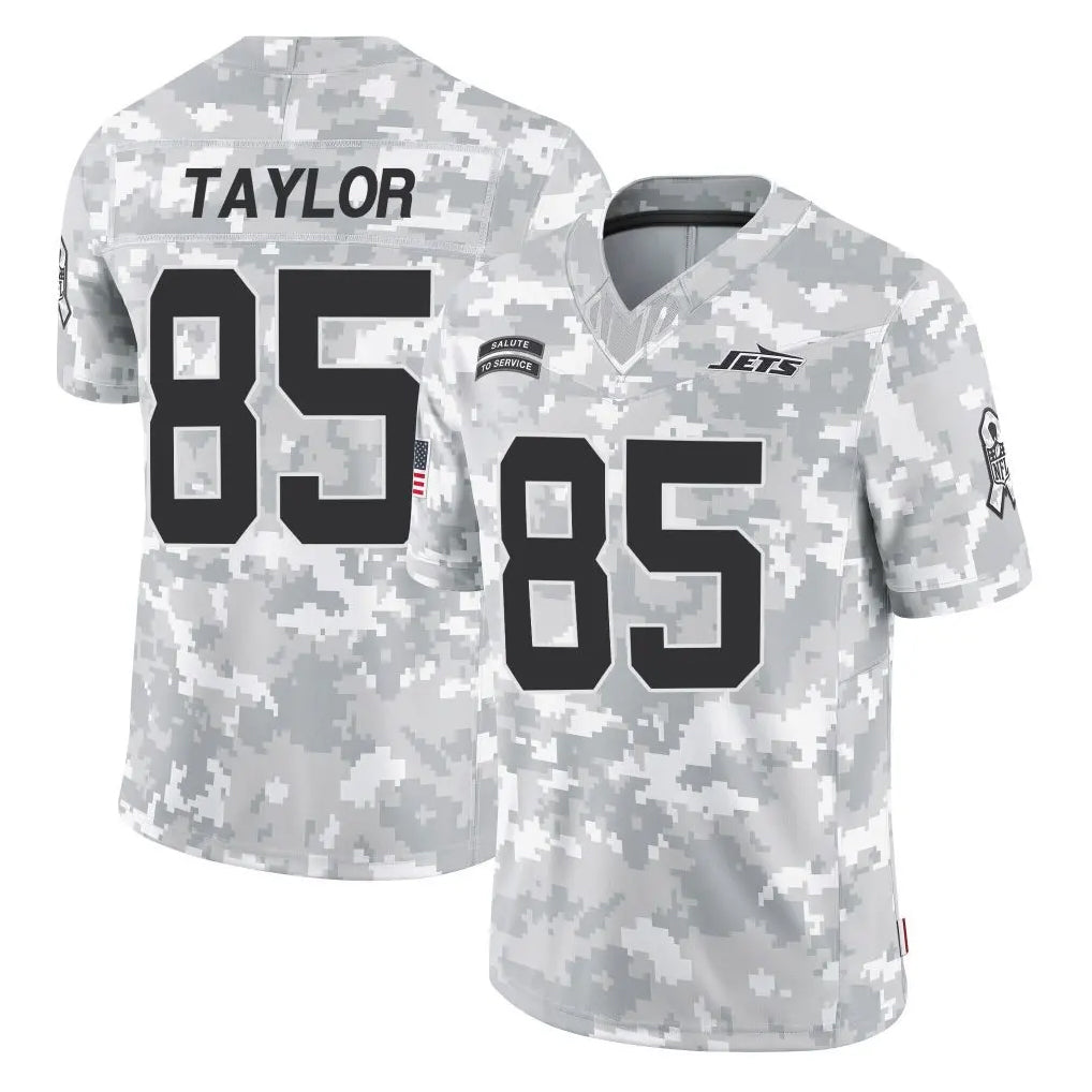 Punc NY.Jets #85 Mason Taylor Player Arctic Camo Salute to Service Limited Game Stitched Jerseys
