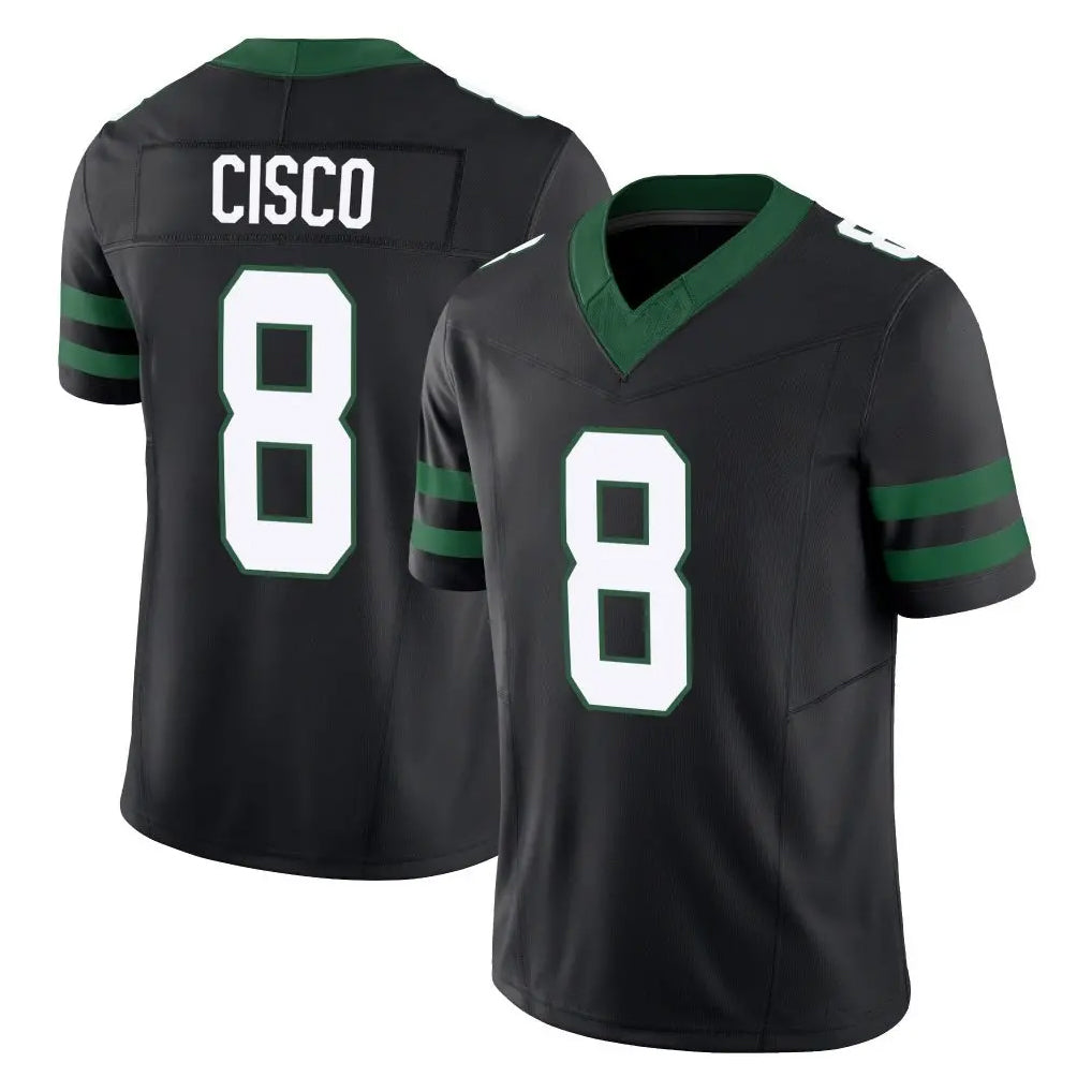 Punc NY.Jets #8 Andre Cisco Player Black Limited Legacy Vapor F.U.S.E. Home Game Stitched Jerseys