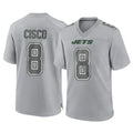 Punc NY.Jets #8 Andre Cisco Player Gray Limited Atmosphere Fashion Home Game Stitched Jerseys