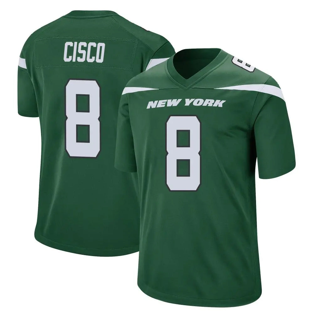 Punc NY.Jets #8 Andre Cisco Player Green Home Game Stitched Jerseys