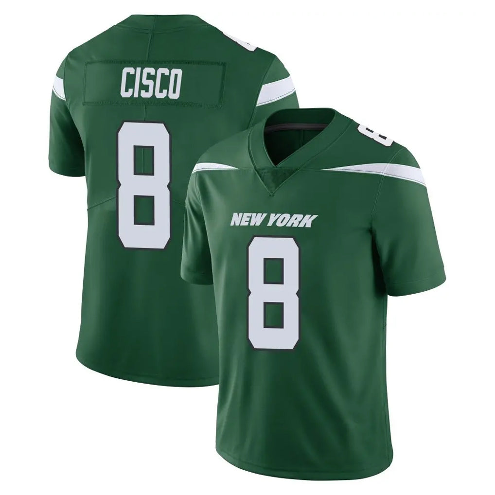 Punc NY.Jets #8 Andre Cisco Player Green Limited Vapor Home Game Stitched Jerseys