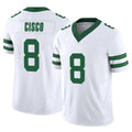 Punc NY.Jets #8 Andre Cisco Player White Legacy Limited Vapor F.U.S.E. Home Game Stitched Jerseys