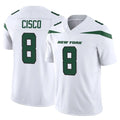Punc NY.Jets #8 Andre Cisco Player White Limited Vapor F.U.S.E. Home Game Stitched Jerseys