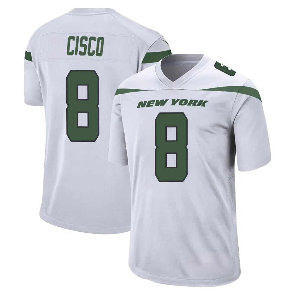 Punc NY.Jets #8 Andre Cisco Player White Spotlight Home Game Stitched Jerseys