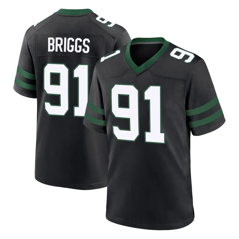 Punc NY.Jets #91 Jowon Briggs Player Black Legacy Home Game Stitched Jerseys